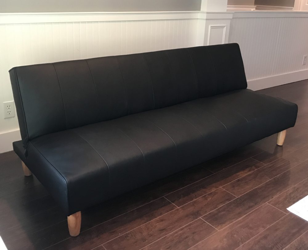 Futon - Sofa Bed - Fabric & Leather image 2