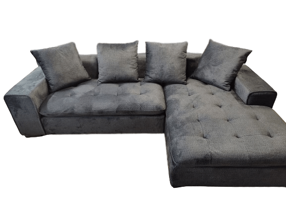 Sydney Sectional Couch/Sofa with Left or Right Chaise - Dark Grey image 0