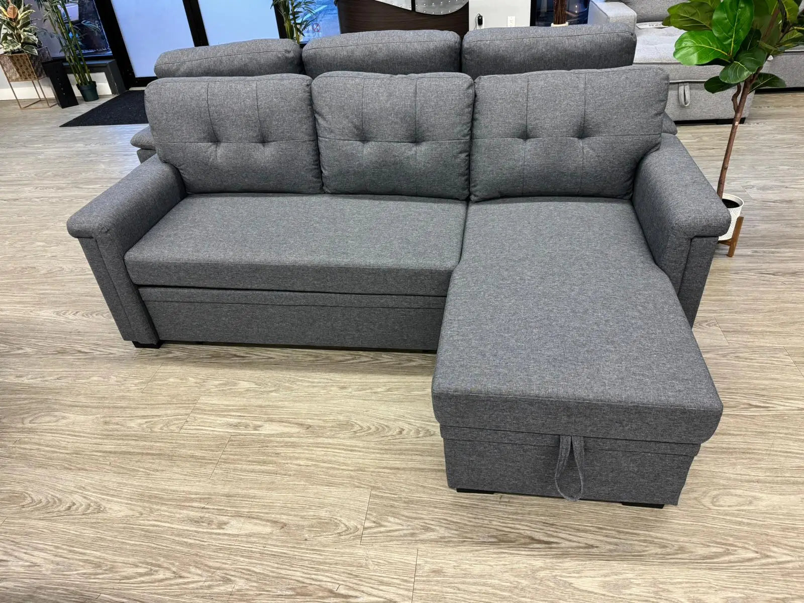 Jasper Sectional Sofa Bed With Storage - Dark Grey image 4