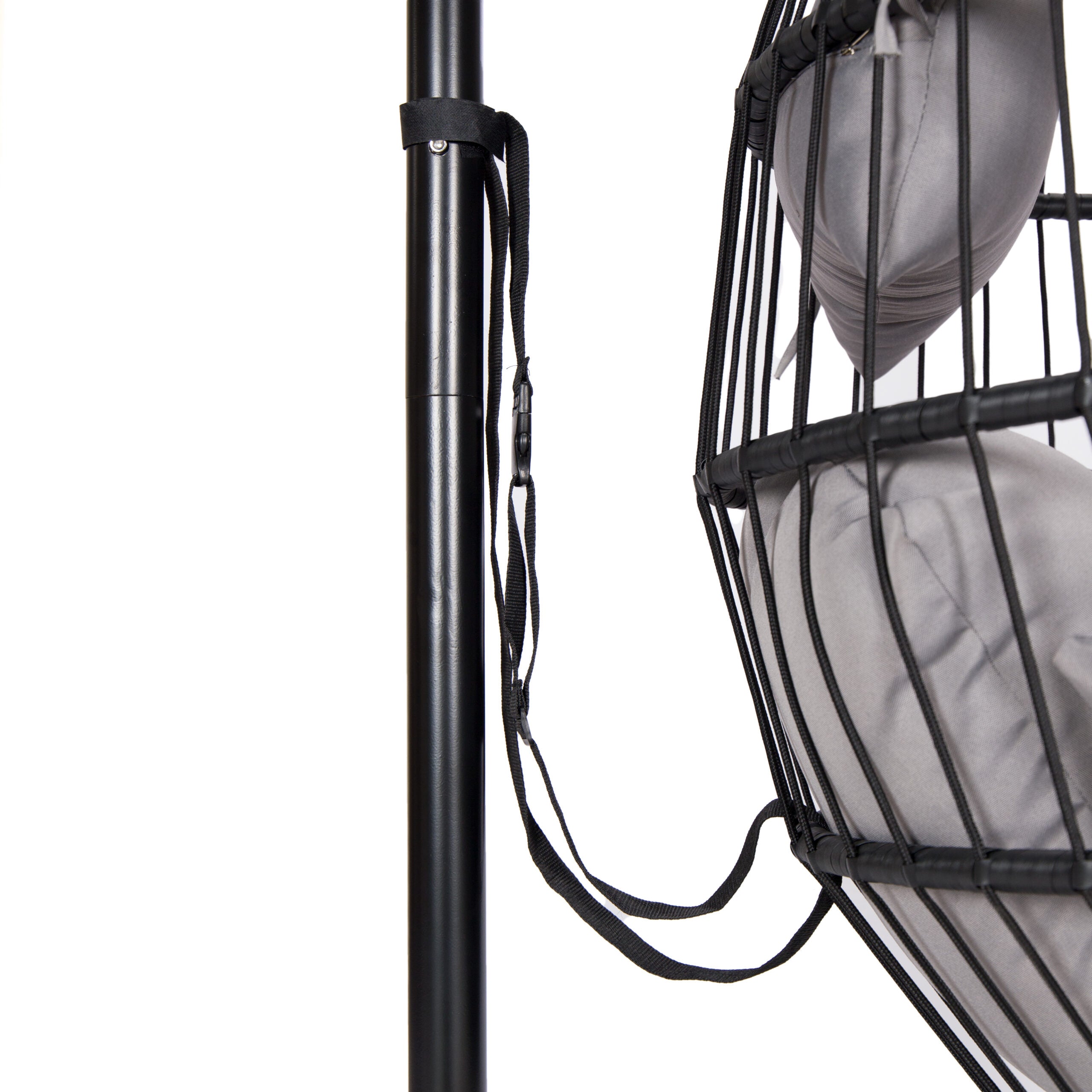 Folding Basket with Dark Grey Cushion image 4