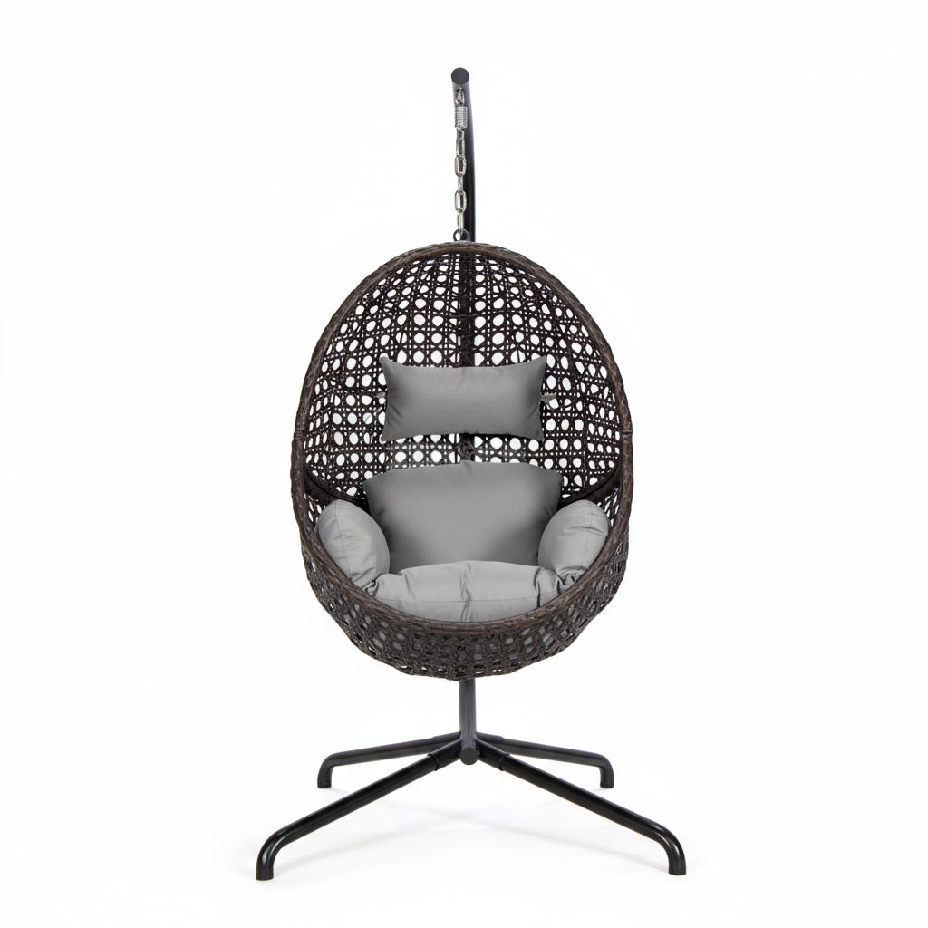 Single Folding Swing with Red Cushion image 2