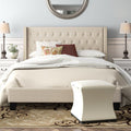 Haven - Cream Tufted Bed Frame image 0