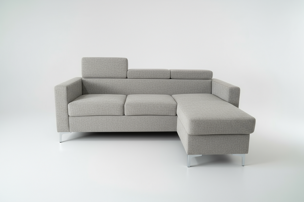 Kaylee sectional convertible to couch - Light grey