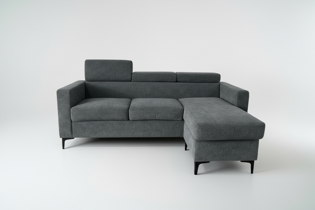 Kaylee sectional convertible to couch - Pepper Black