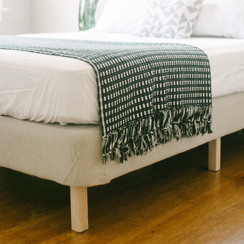 Bed Frame - Box spring with attached wooden Legs image 1