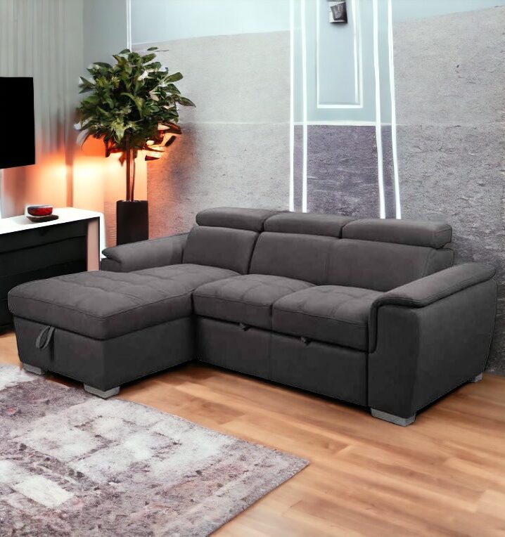 Spencer 3-Seater Sectional Sofa Bed with Adjustable Headrests and Storage image 1