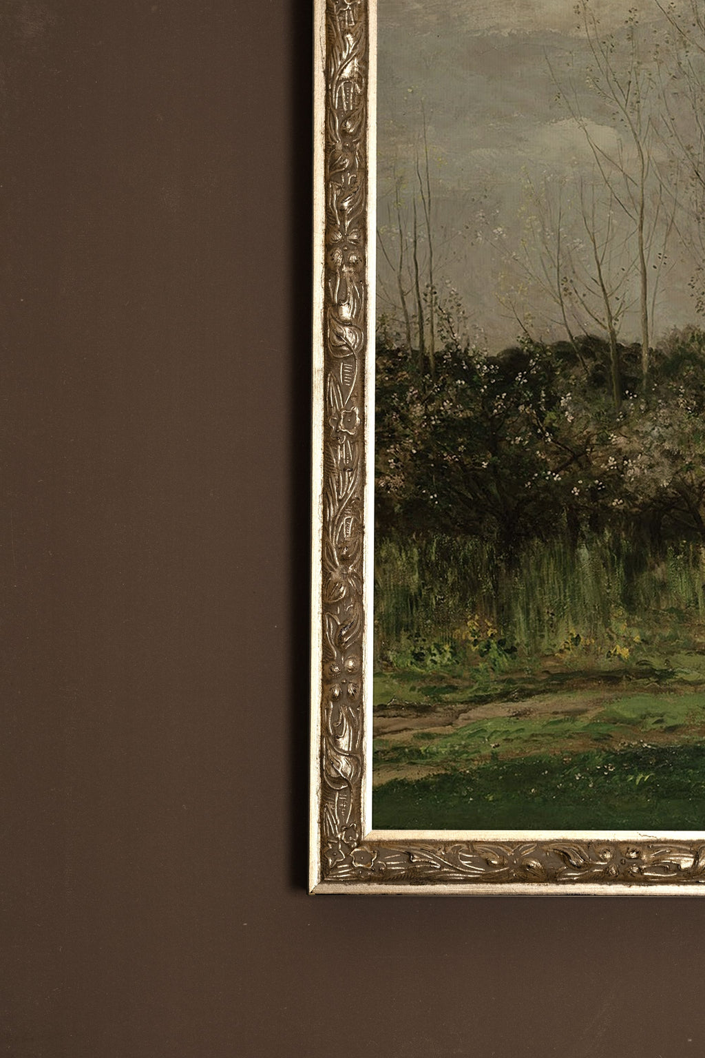 LES AMANTS DU VENT, Oeuvre sur toile rigide, encadré Vintage Argent