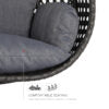 Luxury double wicker swing chair image 3