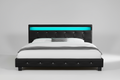 Kyoto - Black Leather LED Bed Frame