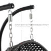 Luxury double wicker swing chair image 4