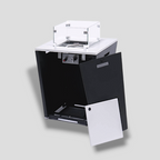 Compact Fire Table with Glass Wind Guard image 1