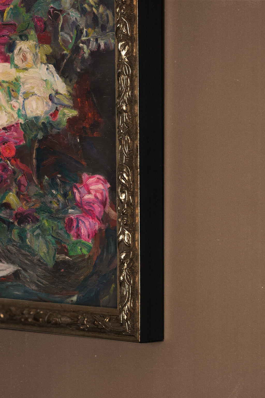 VELOURS D'ÉPOQUE, Oeuvre sur toile rigide, encadré Vintage Argent