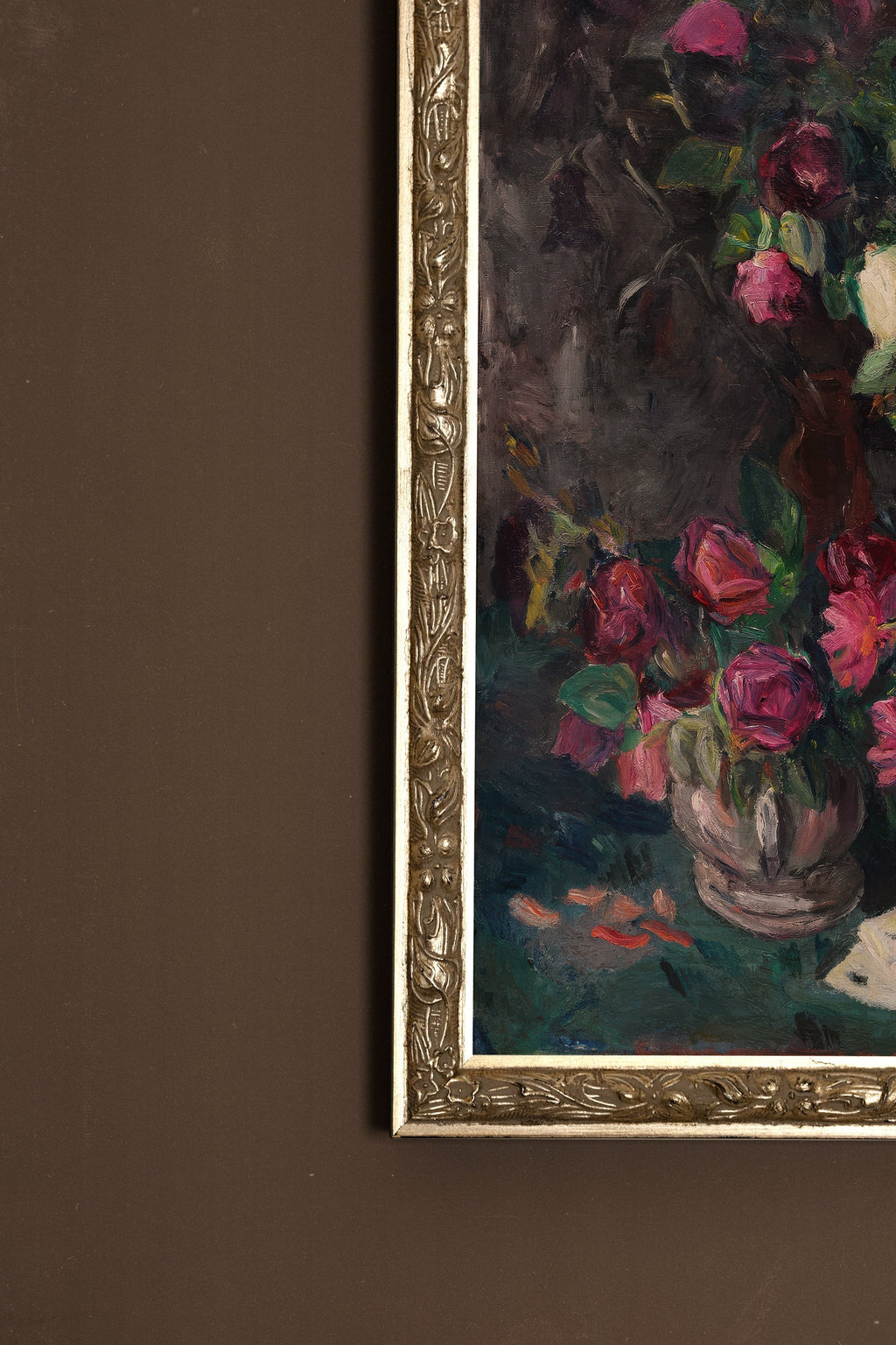 VELOURS D'ÉPOQUE, Oeuvre sur toile rigide, encadré Vintage Argent