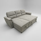Mato Sectional Sofa Bed with Storage & Reversible Chaise - Light Grey image 3
