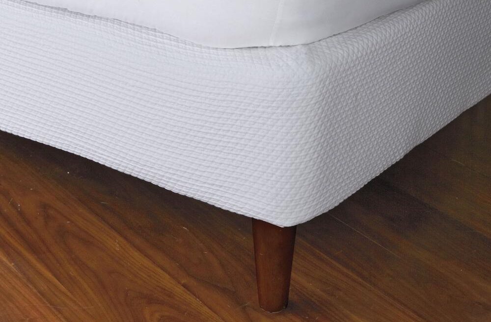 Bed Frame - Box spring with attached wooden Legs image 0