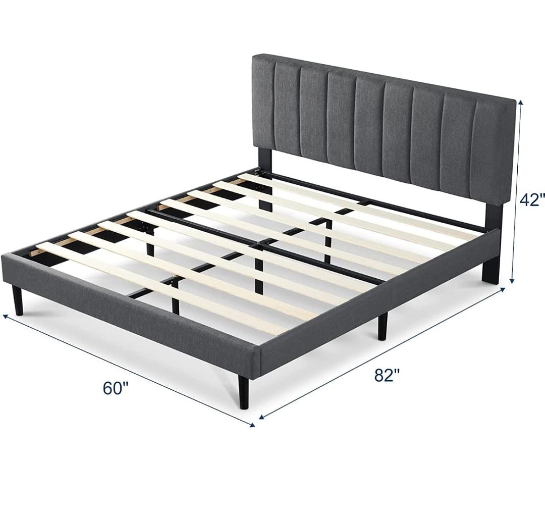 Chester - Beige Linen Fabric Bed Frame image 2