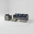 Outdoor Rattan Wicker Patio Sofa Set – Cushioned Sectional Garden Furniture Set for Balcony, Deck, or Backyard image 0