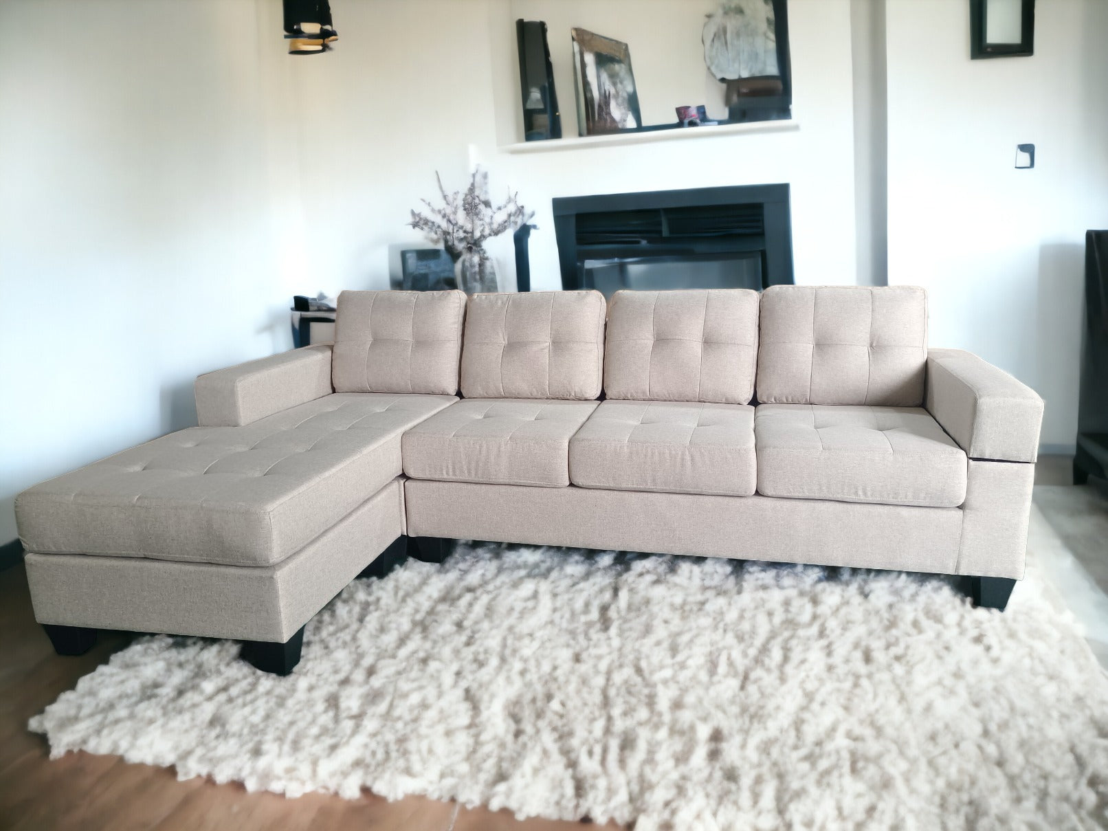 Milan 4 seater sectional  - Beige image 1