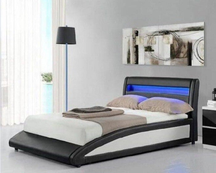 LED Luminous Bed Frame - Black image 0