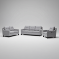 Shine 6-Seater Sofa Set – Light Grey Contemporary Fabric Collection