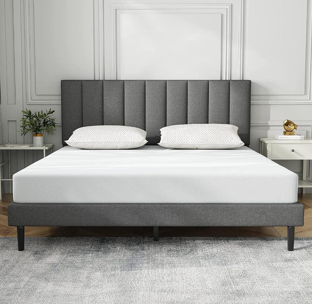 Chester - Grey Linen Fabric Bed Frame image 0