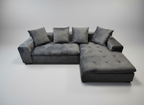 Sydney Sectional Couch/Sofa with Left or Right Chaise - Dark Grey image 0