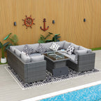 Luxe 7.5 ft x 10 ft Outdoor Patio Sectional – Modern Comfort for Your Backyard Oasis image 1