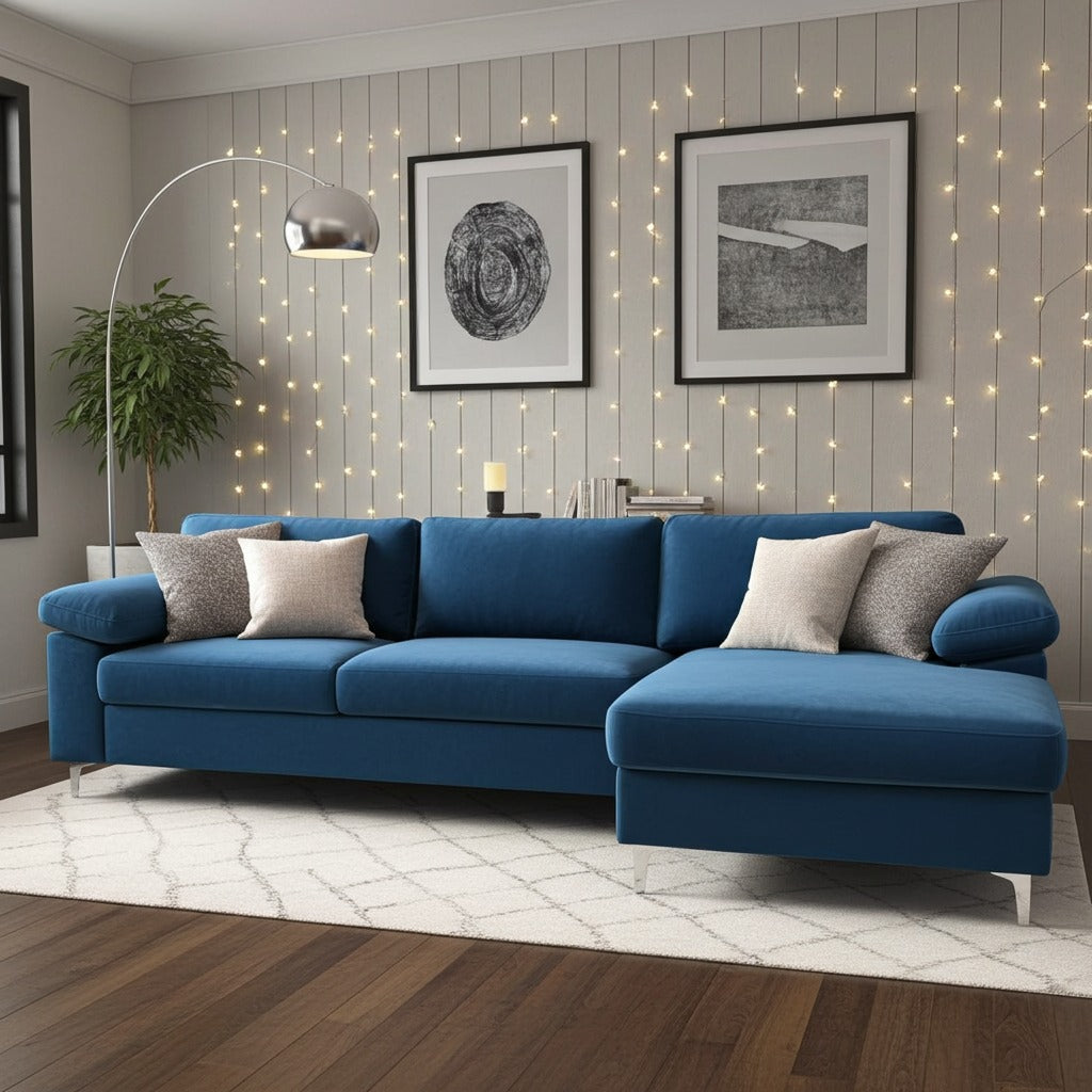 Oxford Sectional Sofa - Blue image 0