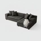Sydney Sectional Couch/Sofa with Left or Right Chaise - Dark Grey image 3