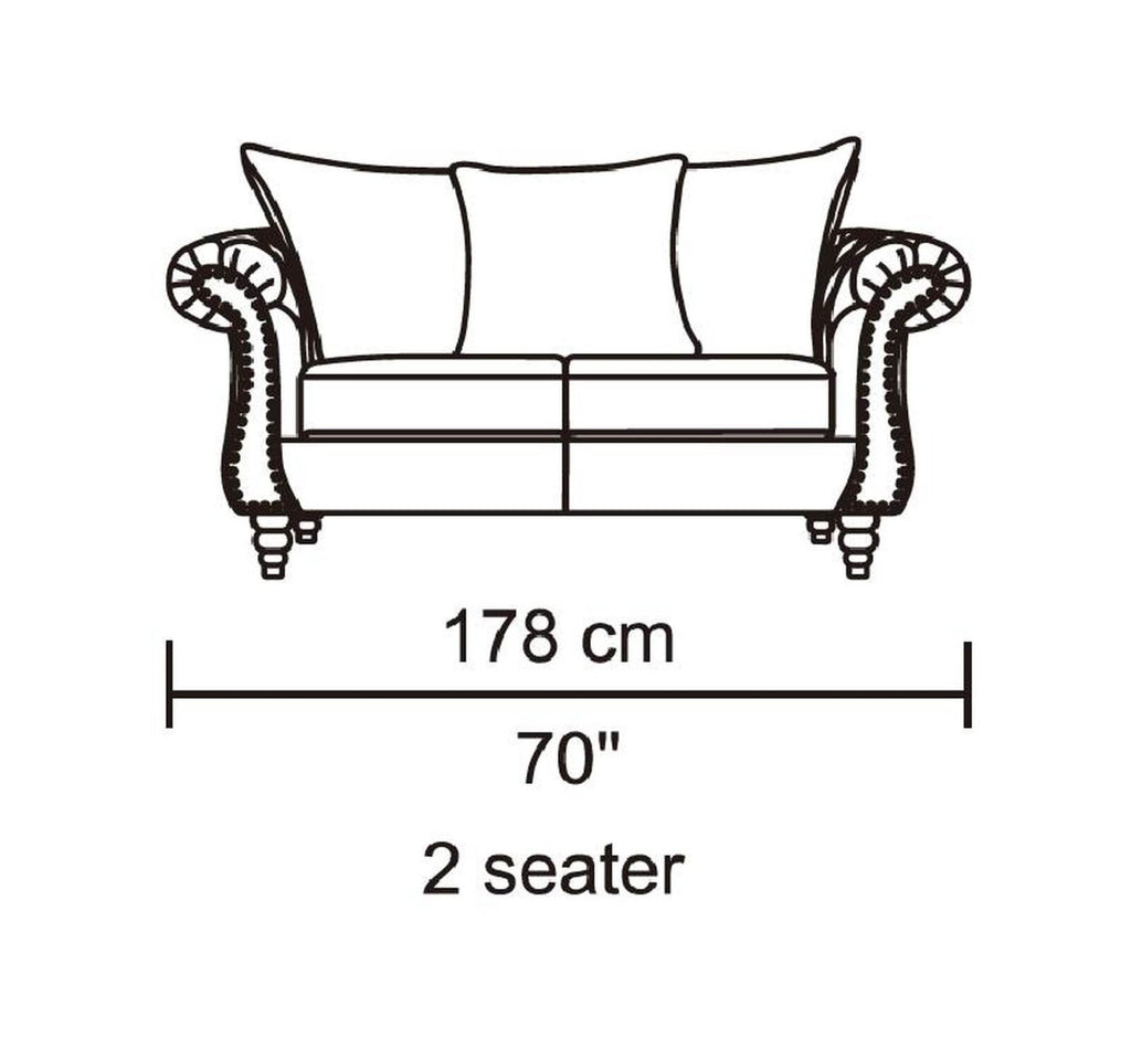 Tessa Designer Loveseat – Fabric Code # K06 Sand image 3
