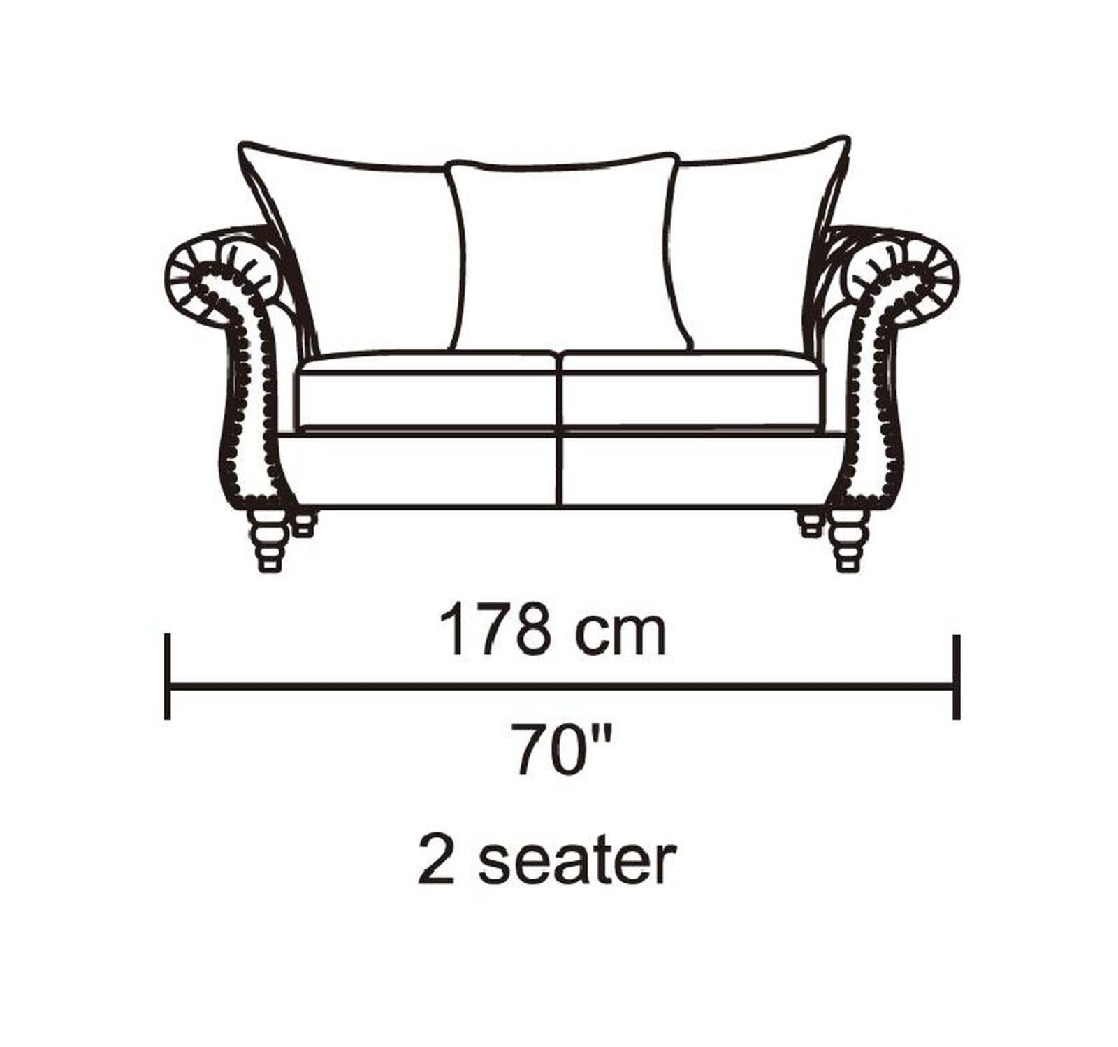 Tessa Designer Loveseat – Fabric Code # K06 Sand image 3