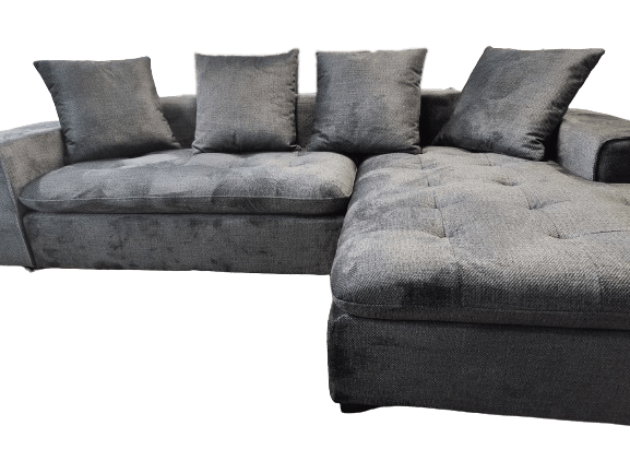 Sydney Sectional Couch/Sofa with Left or Right Chaise - Dark Grey image 1