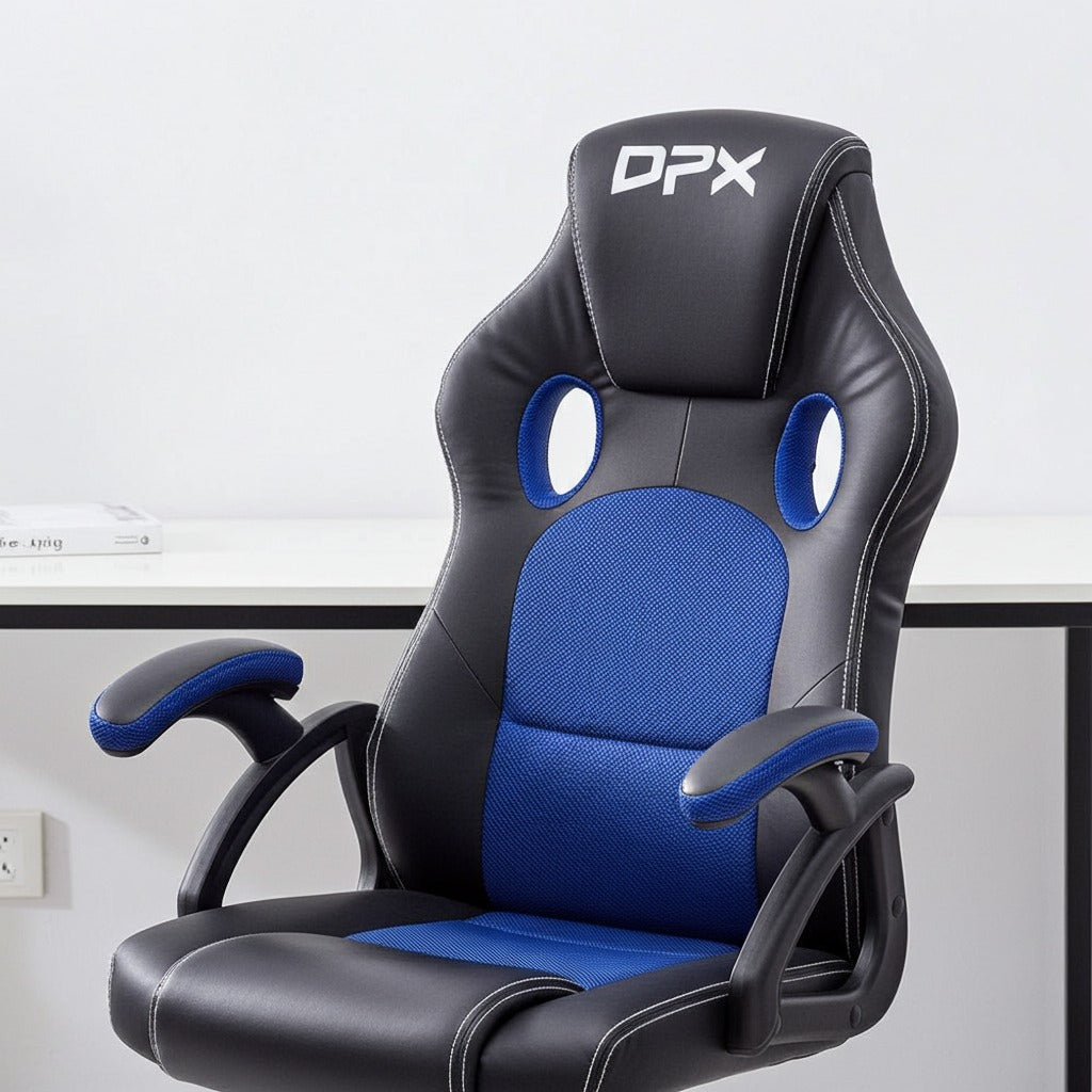 Ergonomic Gaming & Office Chair with Adjustable Features - Blue image 1