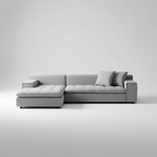 Sydney Sectional Couch/Sofa with Left or Right Chaise - Light Grey - Paul's Furniture Outlet