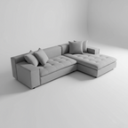 Sydney Sectional Couch/Sofa with Left or Right Chaise - Light Grey - Paul's Furniture Outlet