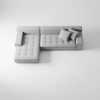 Sydney Sectional Couch/Sofa with Left or Right Chaise - Light Grey - Paul's Furniture Outlet