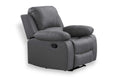 Wave Grey Suede Recliner Chair with Manual Reclining Feature image 0