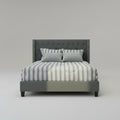 Haven - Tufted Grey Linen Bed Frame image 0