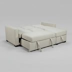 Waza Cream Sectional Sofa with Reversible Chaise and Pullout Bed image 2