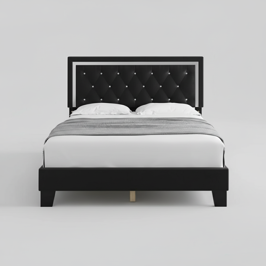 Nairobi - Black Velvet Fabric Bed Frame