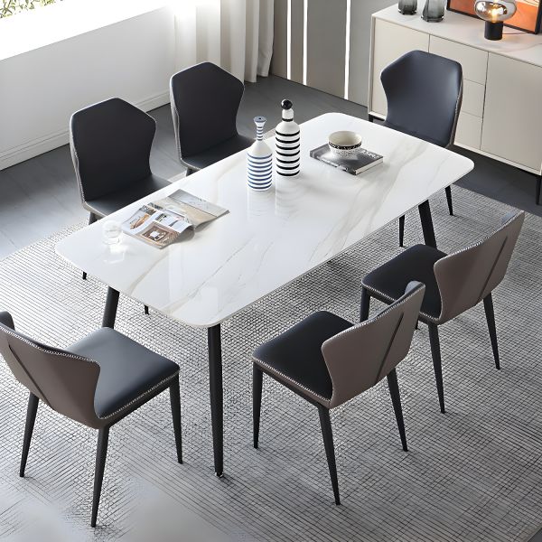 Vancouver 7-Piece Dining Set with Marble Top image 0