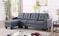 Zara Sectional Sofa with Cupholders – Grey image 0