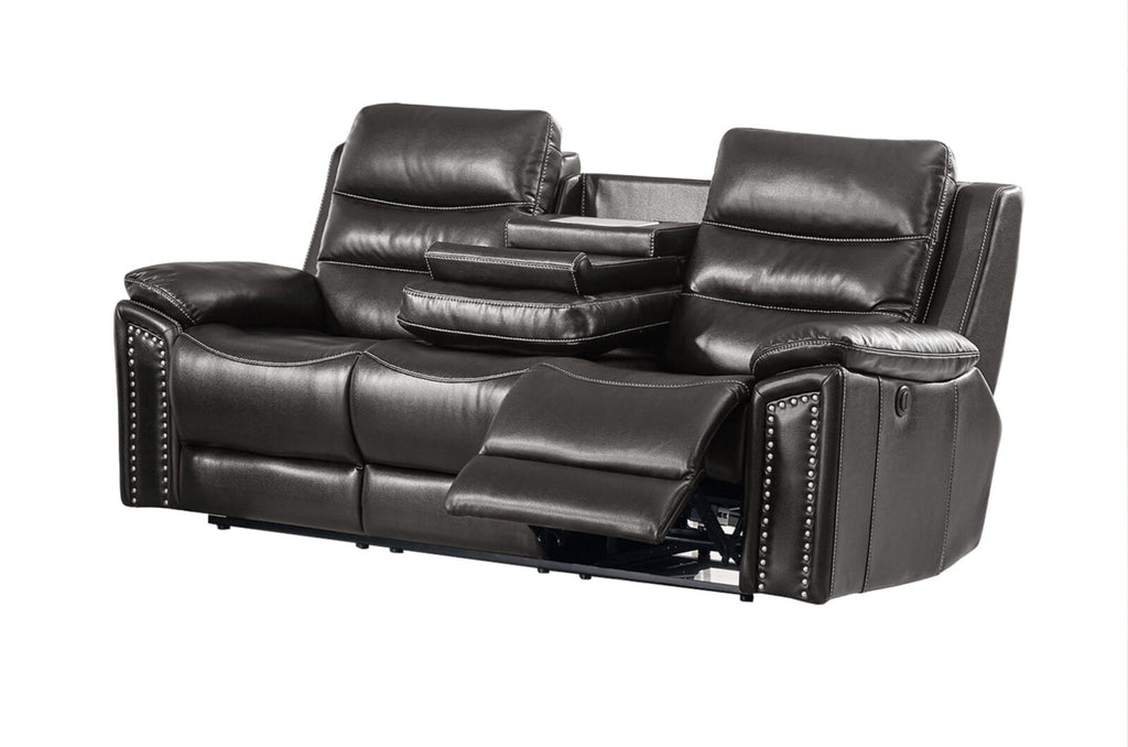Jetson Reclining Sofa – Leather Air Code # G12 Grey image 0