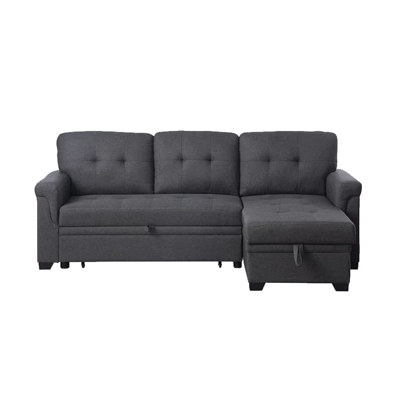 Jasper Sectional Sofa Bed With Storage - Dark Grey image 0