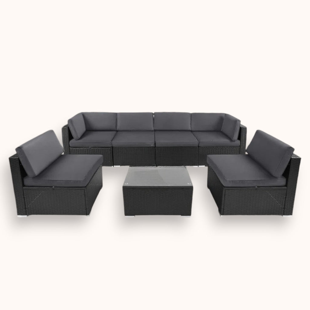 6 Seater Modular Patio Set with Coffee Table image 0