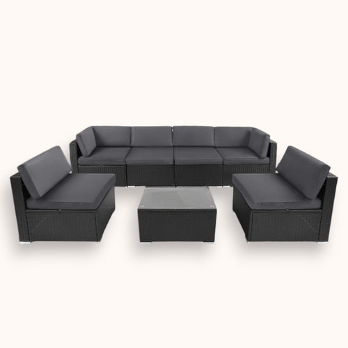 6 Seater Modular Patio Set with Coffee Table image 0