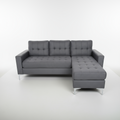 Mauritius Reversible Sectional with Storage Ottoman – Black