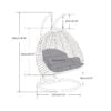 Luxury double wicker swing chair image 7
