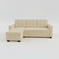 Hudson Sectional Sofa Bed with Storage – Cream