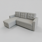 Hudson Sectional Sofa Bed with Storage – Light Grey fabric
